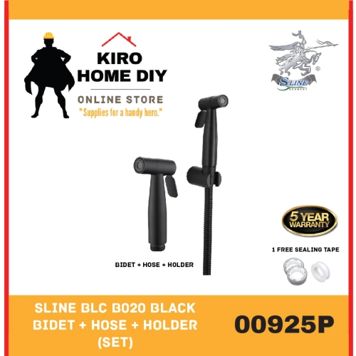 SLINE BLC B020 Black Bidet + Hose + Holder (Set)  - 00925P