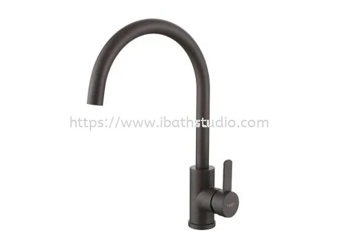 HCE BLACK TAP-KITCHEN TAP-PULL OUT PILLAR SINK MIXER-METALLIC BLACK-STAINLESS STEEL-SFK-844(HC)