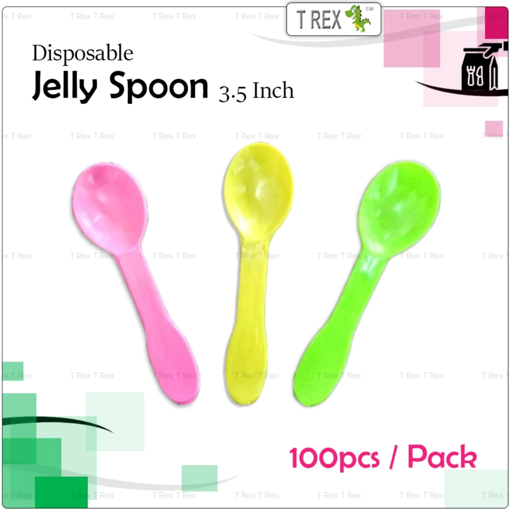 ECON] 50pcs Disposable Plastic Spoon / Plastic Fork - 6.5 Inch