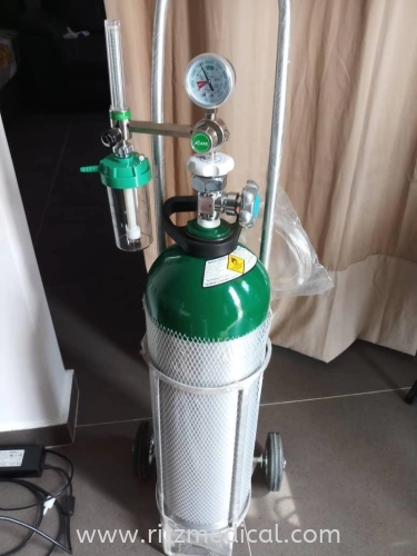 Seamless Compressed  Medical Oxygen, 10L Aluminum Tank with regulator and nasal cannula 