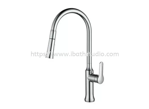 HUN SINGLE LEVER SINK MIXER WITH PULL-OUT SPRAY (SUS 304) HWT 604