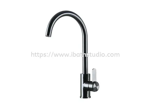 HUN SINGLE LEVER SINK TAP  (SUS 304) HWT 9113-C/HC TITANIUM 