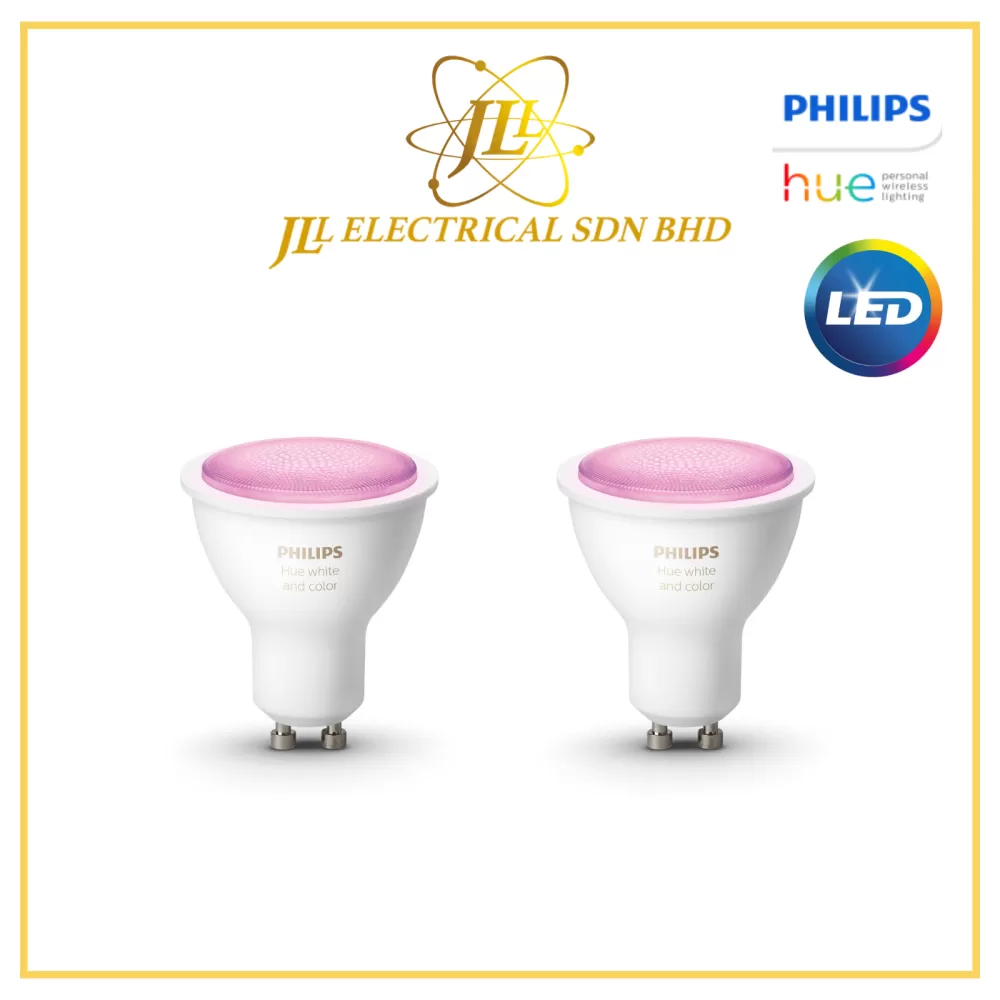 PHILIPS HUE LED BLUETOOTH 5.7W GU10 WHITE & COLOR AMBIENCE TWIN PACK HUE  LED BULB (SMART LIGHT) Kuala Lumpur (KL), Selangor, Malaysia Supplier,  Supply, Supplies, Distributor | JLL Electrical Sdn Bhd