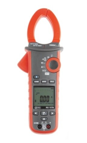 162-4457 - RS PRO 157B Bluetooth Power Clamp Meter, Max Current 1kA ac CAT III 1000 V, CAT IV 600 V