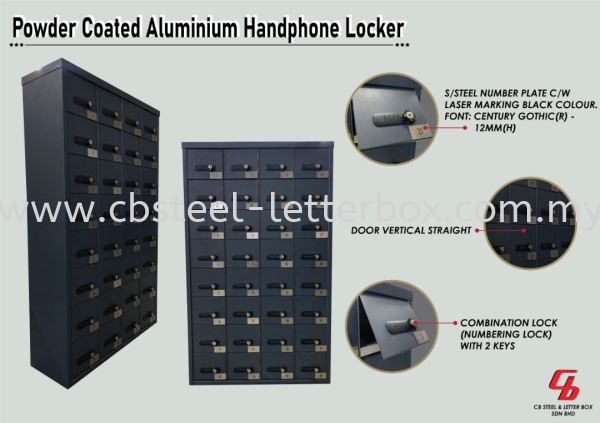 Powder Coated Handphone / Passport Locker With Numeric Lock Set Passport Locker / Hand phone Locker Puchong, Selangor, Kuala Lumpur (KL), Malaysia. Supplier, Supply, Supplies, Manufacturer | CB Steel & Letter Box Sdn Bhd