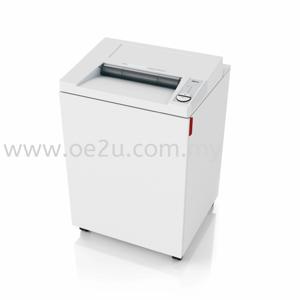 IDEAL 3804 Paper Shredder (Shred Capacity: 25-28 Sheets, Strip Cut: 6mm, Bin Capacity: 165 Liters)_Made in Germany