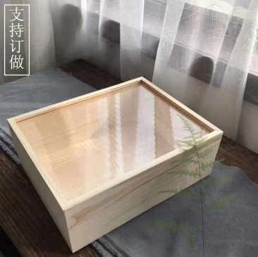 Wooden Gift box with acrylic slot in lid