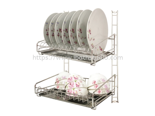 LIVINOX LDR-W236-SS DOUBLE LAYER STAINLESS STEEL DISH RACK