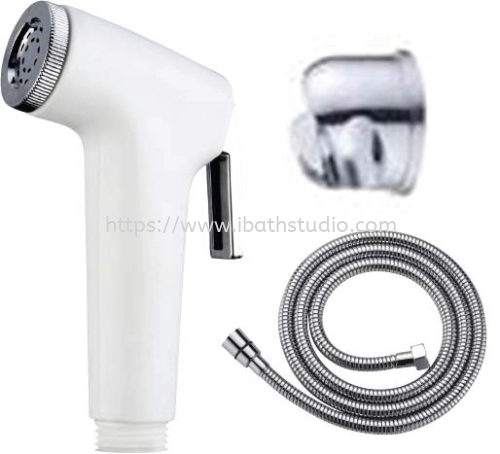 LIVINOX LHB-005W HAND BIDET C/W HOLDER & 1.2M FLEX HOSE