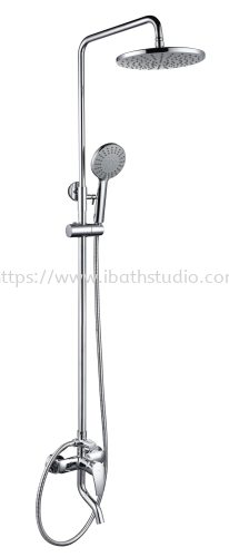 LIVINOX LRS-08R RAIN SHOWER SET (9" ROUND SHOWER ROSE) - STAINLESS STEEL CHROME FINISHED