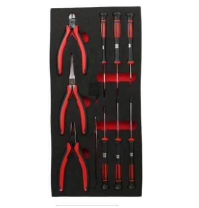 833-5919 - RS PRO 10 Piece Electricians Tool Kit with Foam Inlay