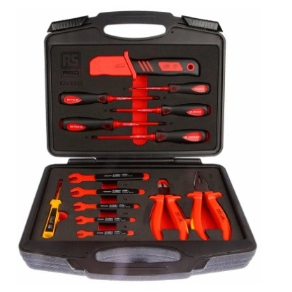 829-6543 - RS PRO 14 Piece Engineers Tool Kit with Case, VDE Approved