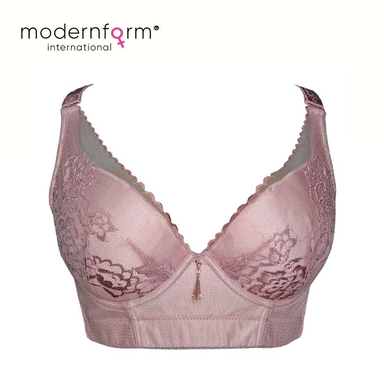 Modernform Hot Sale Women Sexy V Deep Bra Cup C with Emboidery Lace (P1183)