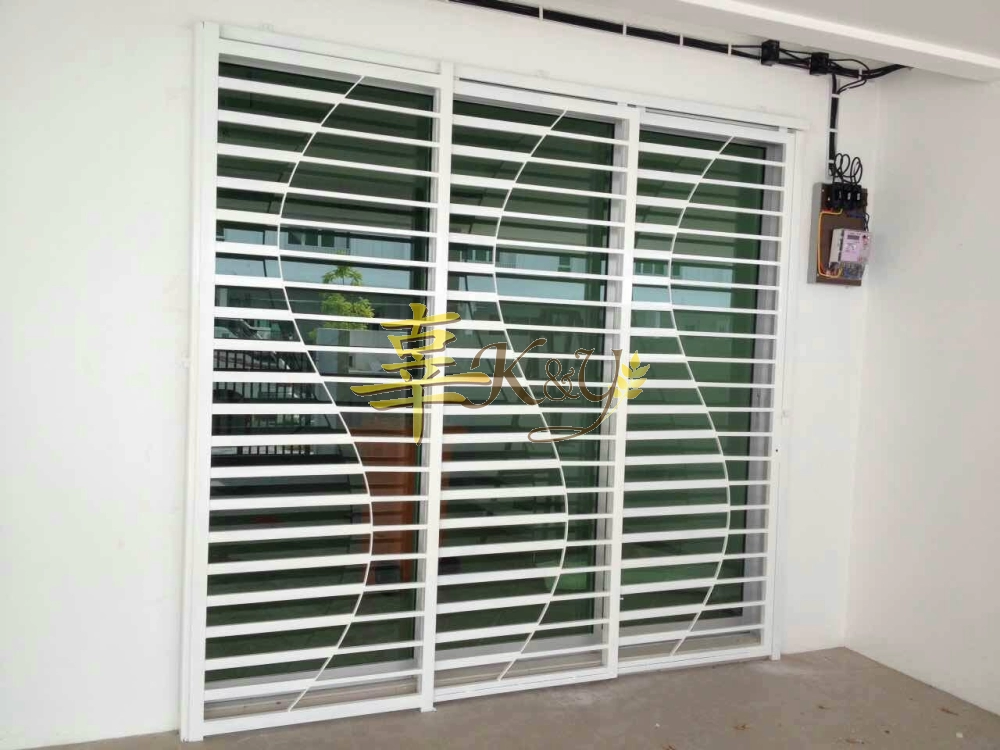 Mild Steel Sliding doors -S design(Ms 6/8x 6/8 mix Ms 6/8x 1 1/2 Hollow)