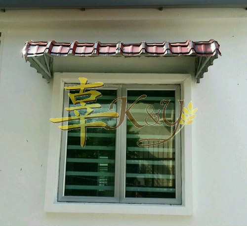 Mild Steel G28(0.35mm) Metal Deck Awning -Ms 1x1(1.0) mix Ms 1/2x1/2(1.0) Hollow Frame