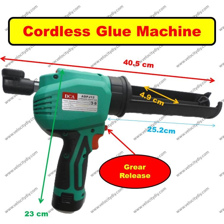 （无线打胶枪）DCA Cordless Caulk Gun Glue Gun Sealant Gun Silicone Gun DCA Caulk Gun 12v ADPJ12 Type-A 300ml