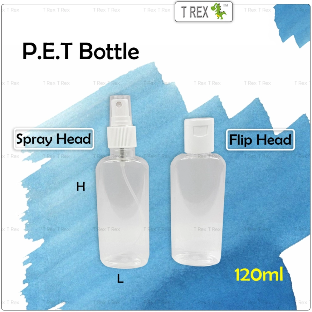 120ml PET Plastic Bottle Flip Head or Spray Head