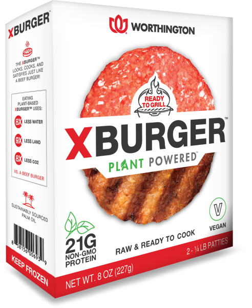 Worthington Meatless X Burger 227g ( 2pcs / pkt ) 100% Vegan Vegetarian Meat Vegan Penang, Malaysia, George Town Supplier, Wholesaler, Supply, Supplies | Hong Yap Trading Company