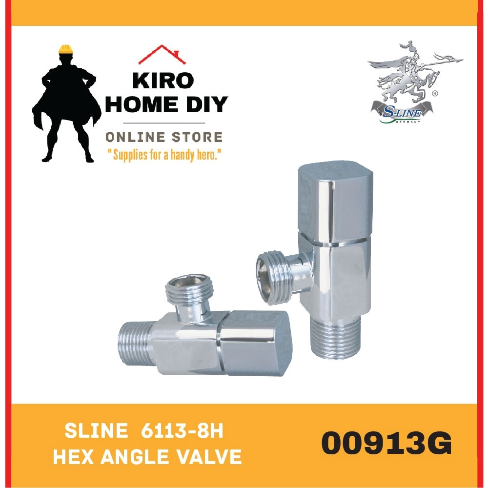 SLINE  6113-8H  Hex Angle Valve - 00913G