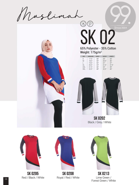 SK02 OREN SPORT (Muslimah) Others Apparel Ready Make Products Selangor, Malaysia, Kuala Lumpur (KL), Kajang Uniform, Manufacturer, Supplier, Supply | 99 Uniform Factory Sdn Bhd