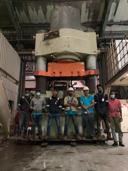 WH Relocation on Press 2500 Machine Maintenance Project Johor Bahru (JB), Malaysia Services | Tong Seng Fabricators Sdn Bhd