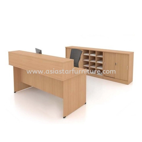 FOBIS RECEPTION COUNTER TABLE C/W CABINET SET