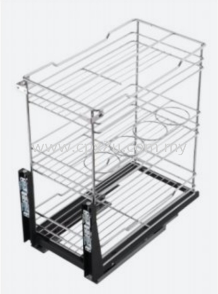 THREE LAYERS FUNCTION PULL OUT BASKET STEEL ( POLISH CHROME ) BASKET KITCHEN BASKET Johor Bahru (JB), Malaysia, Setia Indah Supplier, Suppliers, Supply, Supplies | CS POINTS SDN BHD