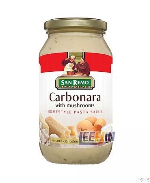 San Remo Carbonara with Mushroom Pasta Sauce 500gm  [15114 15115]