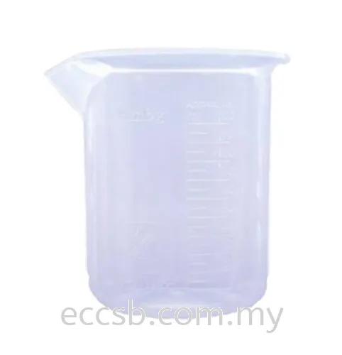 Beaker Plastic, Moulded Graduation (Brand: AZLON)