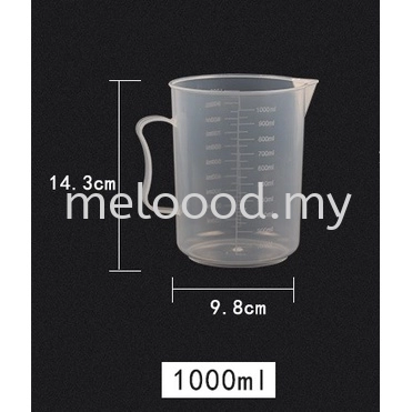 Measurement Cup Clear Plastic Graduated Measuring Cup for Baking Beaker Liquid Measure Jug Cup