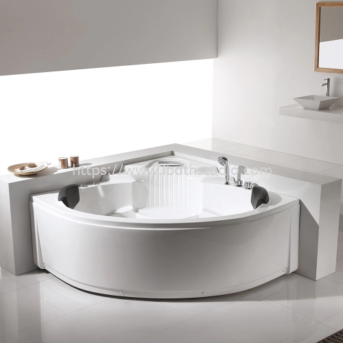 Modern Depot Treno Basic Corner Massage Bathtub