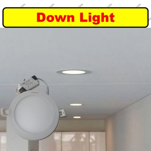 （吸顶灯/石膏灯）12W Round LED Down Light 12W Square LED Down Light Lampu Ceiling