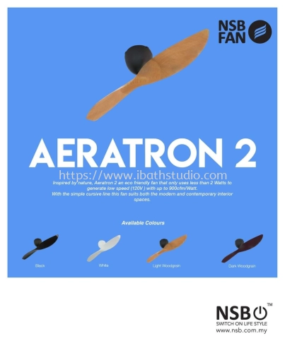 NSB Aeratron AE2+ 50" DC Motor 2 blade with remote designer fan