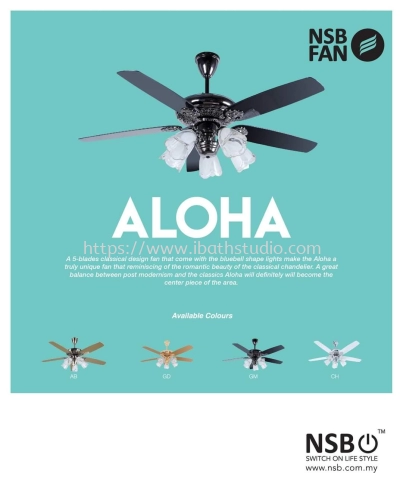 NSB ALOHA 5 Blades Ceiling Fan 52"