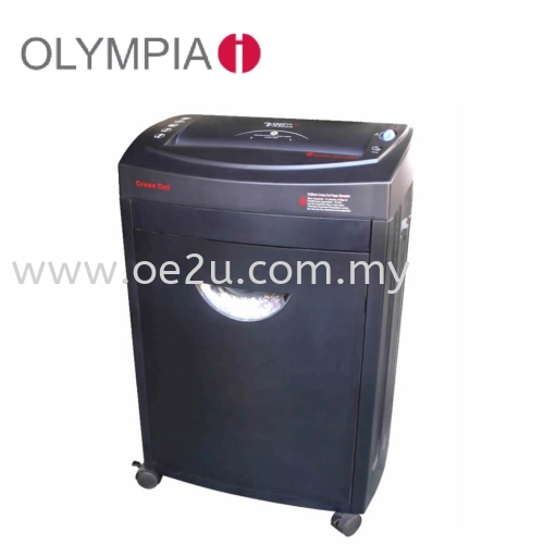 OLYMPIA S-A3000 BK Paper Shredder (Shred Capacity: 14 Sheets, Cross Cut: 3x28mm, Bin Capacity: 30 Liters)