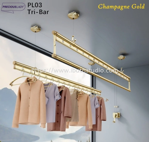 PRECIOUS LADY PL03 G Ceiling Series Aluminium Hand Lift Drying Rack