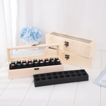 15ml Essential oil wooden box with divided compartment