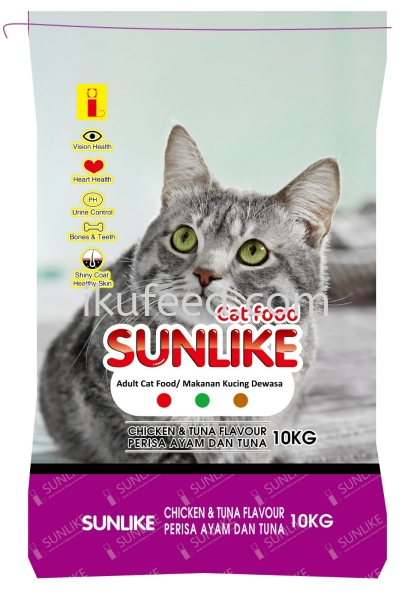 Sunlike Dry Cat Food Crude Protein 26% Chicken & Tuna Flavour Dry Cat Food  Malaysia, Selangor, Kuala Lumpur (KL), Klang Manufacturer, Supplier, Supply, Supplies | IKU Feedmill Sdn Bhd