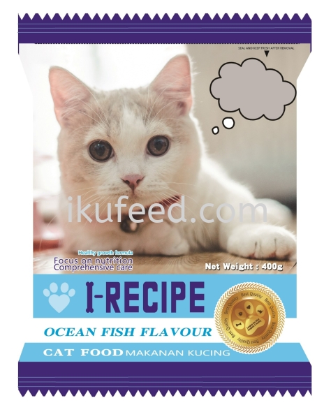 I-RECIPE Dry Cat Food Crude Protein 26% Ocean Fish Flavour Dry Cat Food  Malaysia, Selangor, Kuala Lumpur (KL), Klang Manufacturer, Supplier, Supply, Supplies | IKU Feedmill Sdn Bhd