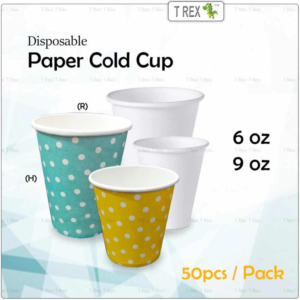 50pcs Disposable Paper Cold Cup Malaysia, Selangor, Kuala Lumpur (KL),  Bukit Sentosa Supplier, Suppliers, Supply, Supplies