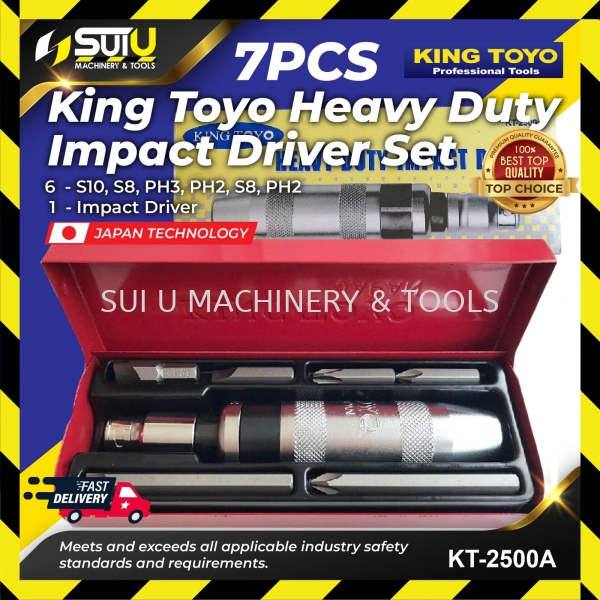 KING TOYO KT-2500A / KTID-100 Heavy Duty Impact Driver With Bits Set Box Drill , Impact Drill , Impact Wrench , Screwdriver , Engraver Power Tool Kuala Lumpur (KL), Malaysia, Selangor, Setapak Supplier, Suppliers, Supply, Supplies | Sui U Machinery & Tools (M) Sdn Bhd