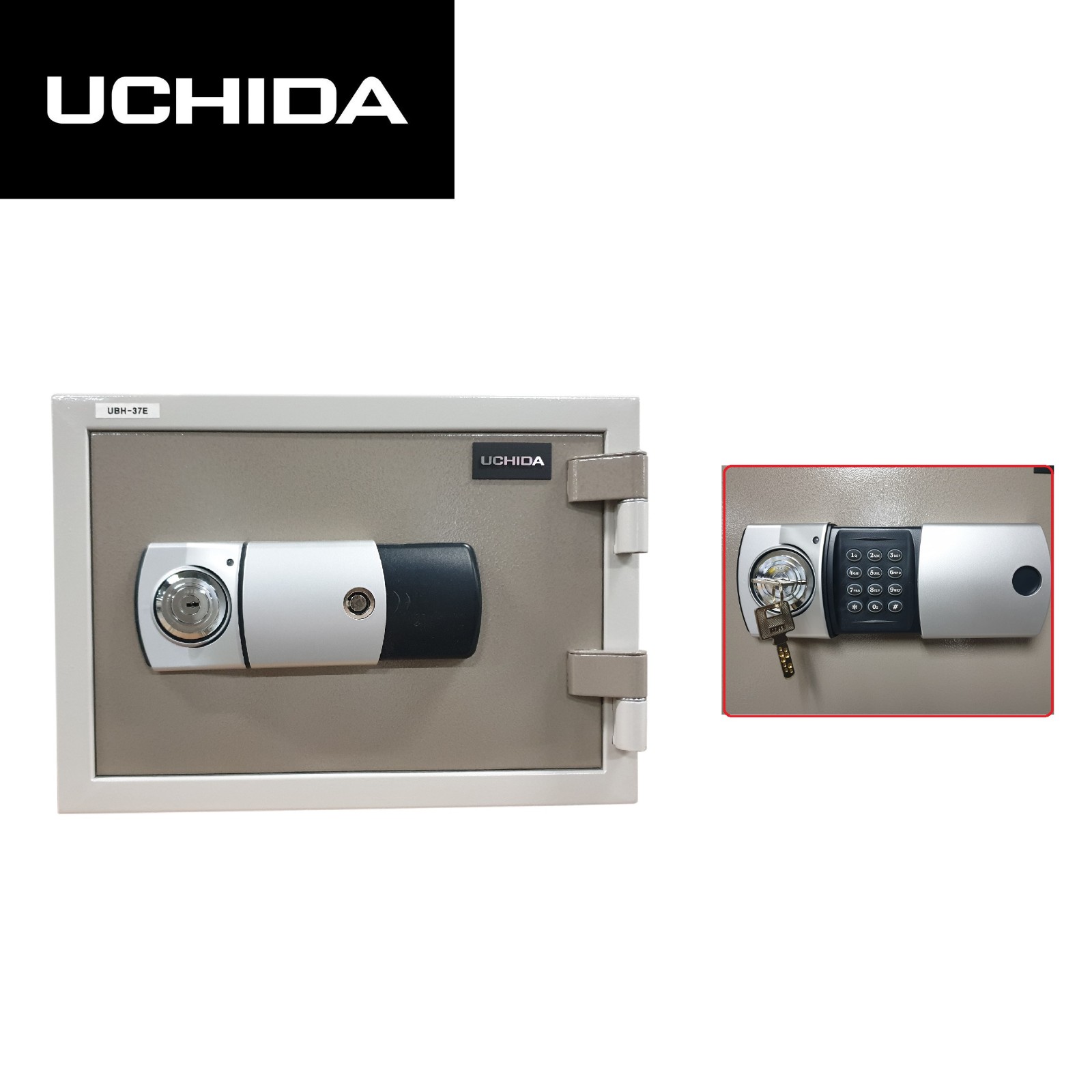 UCHIDA UBH-37E Fire Resistant Safe Box (Digital Lock)_37kg