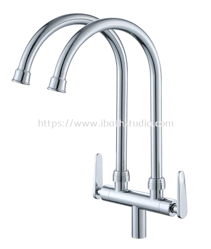 OUTAI OT 34048 PILLAR MOUNTED SINK COLD TAP (DOUBLE)