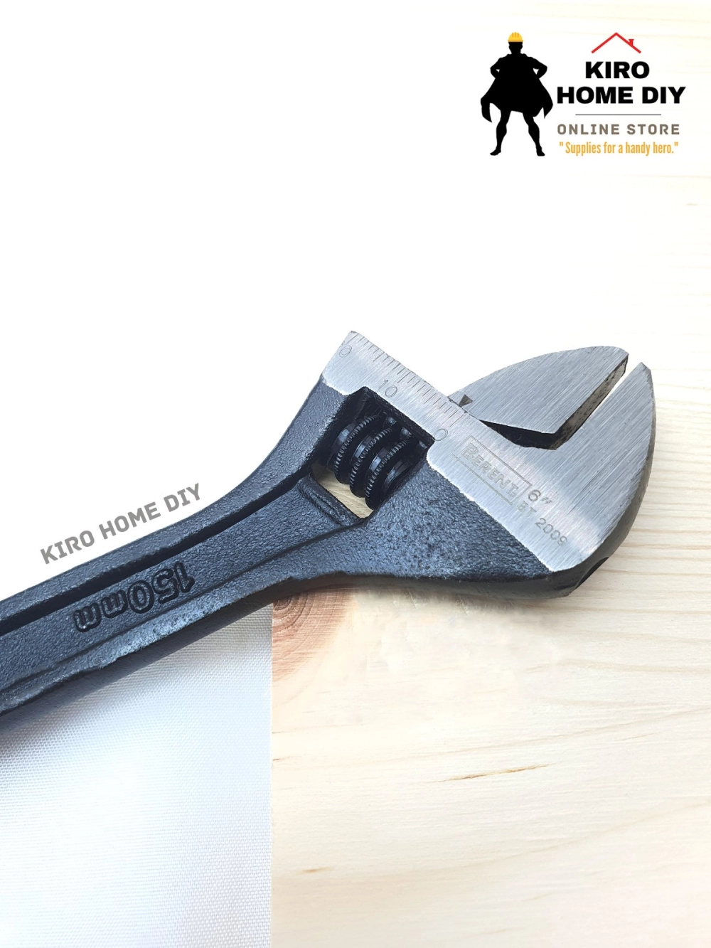 BERENT 6 Inches Black Adjustable Wrench - BT2009