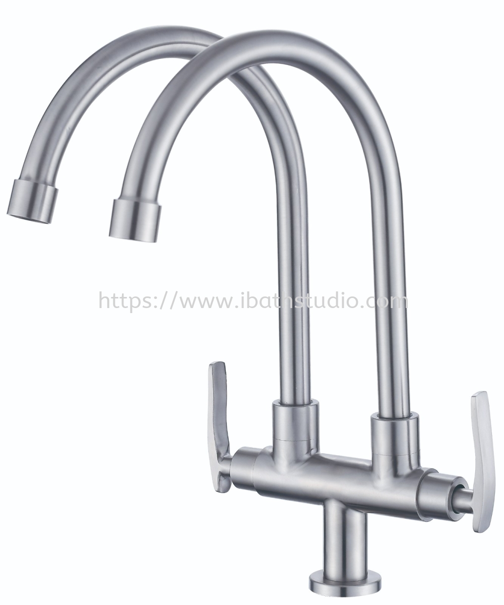 OUTAI OT 34058 PILLAR MOUNTED SINK COLD TAP (DOUBLE)