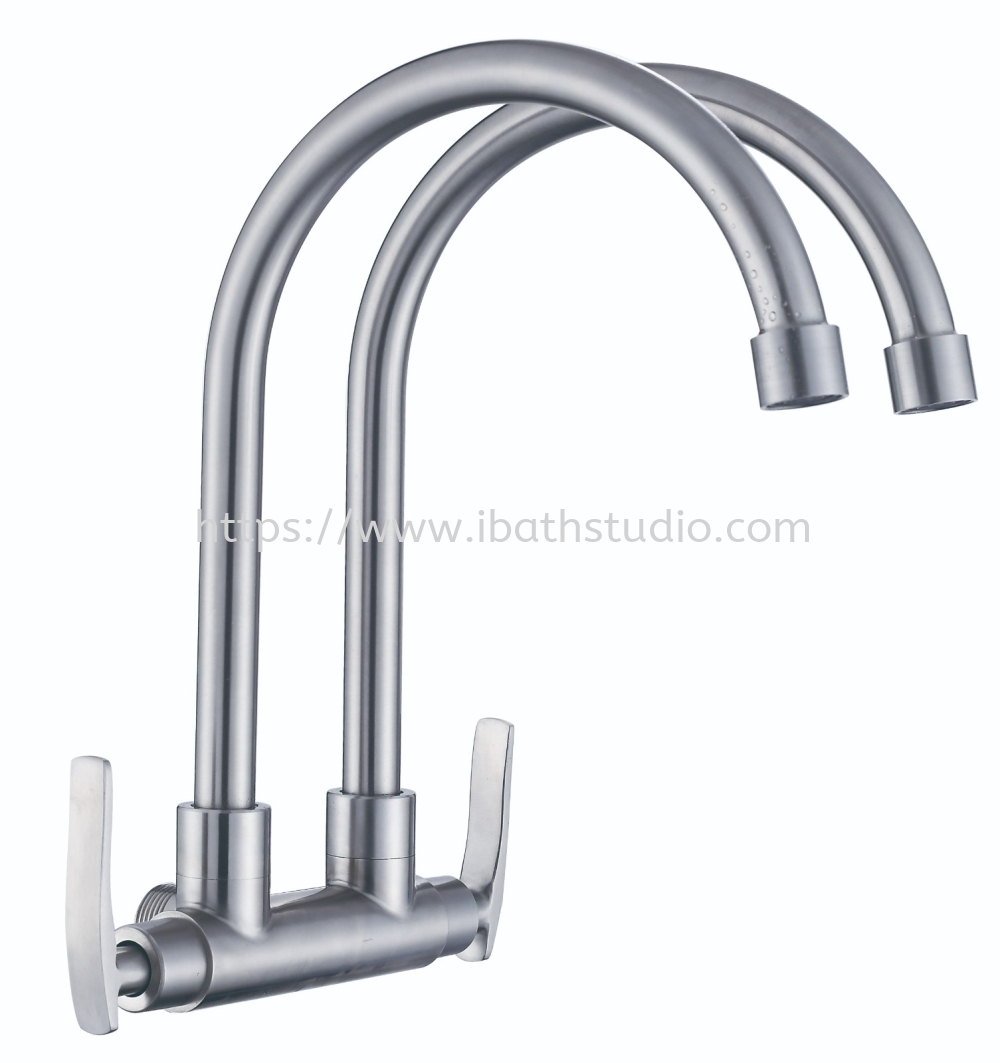 OUTAI OT 34059 WALL MOUNTED SINK COLD TAP (DOUBLE)