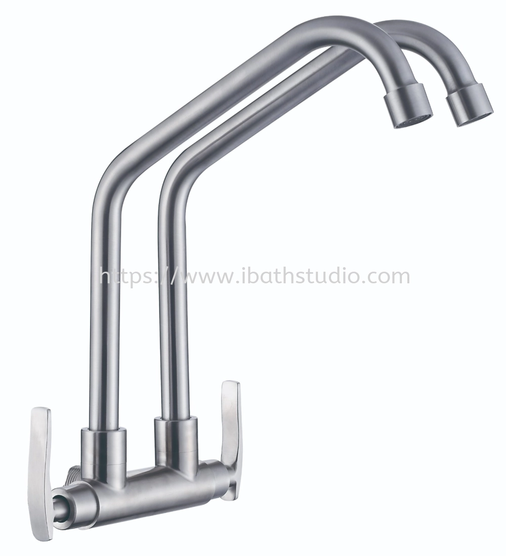 OUTAI OT 34061 WALL MOUNTED SINK COLD TAP (DOUBLE)