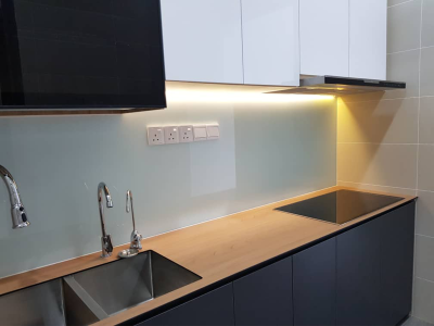 Kitchen Area Dry&Wet Kitchen Cabinet Modern Interior Design Ideas-Renovation-Residential-Eco Floral Johor Bahru