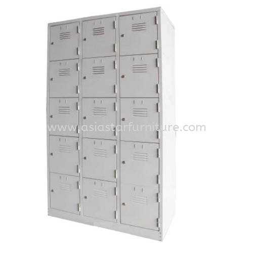 15 COMPARTMENT STEEL LOCKER