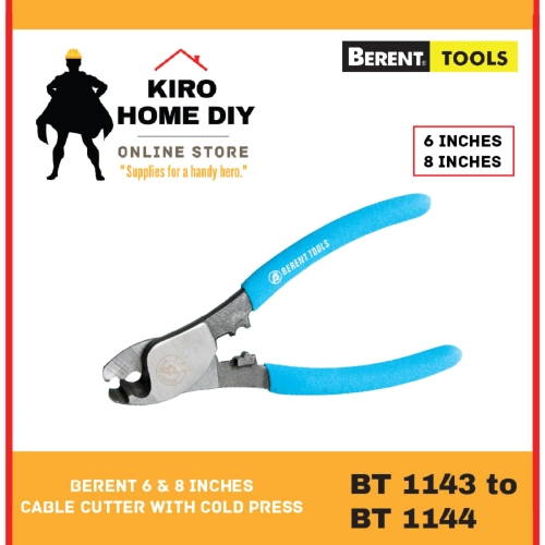 BERENT 6 & 8 Inches Cable Cutter with Cold Press - BT1143/ BT1144